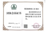 中國(guó)防靜電裝備分會(huì)團(tuán)隊(duì)會(huì)員證書